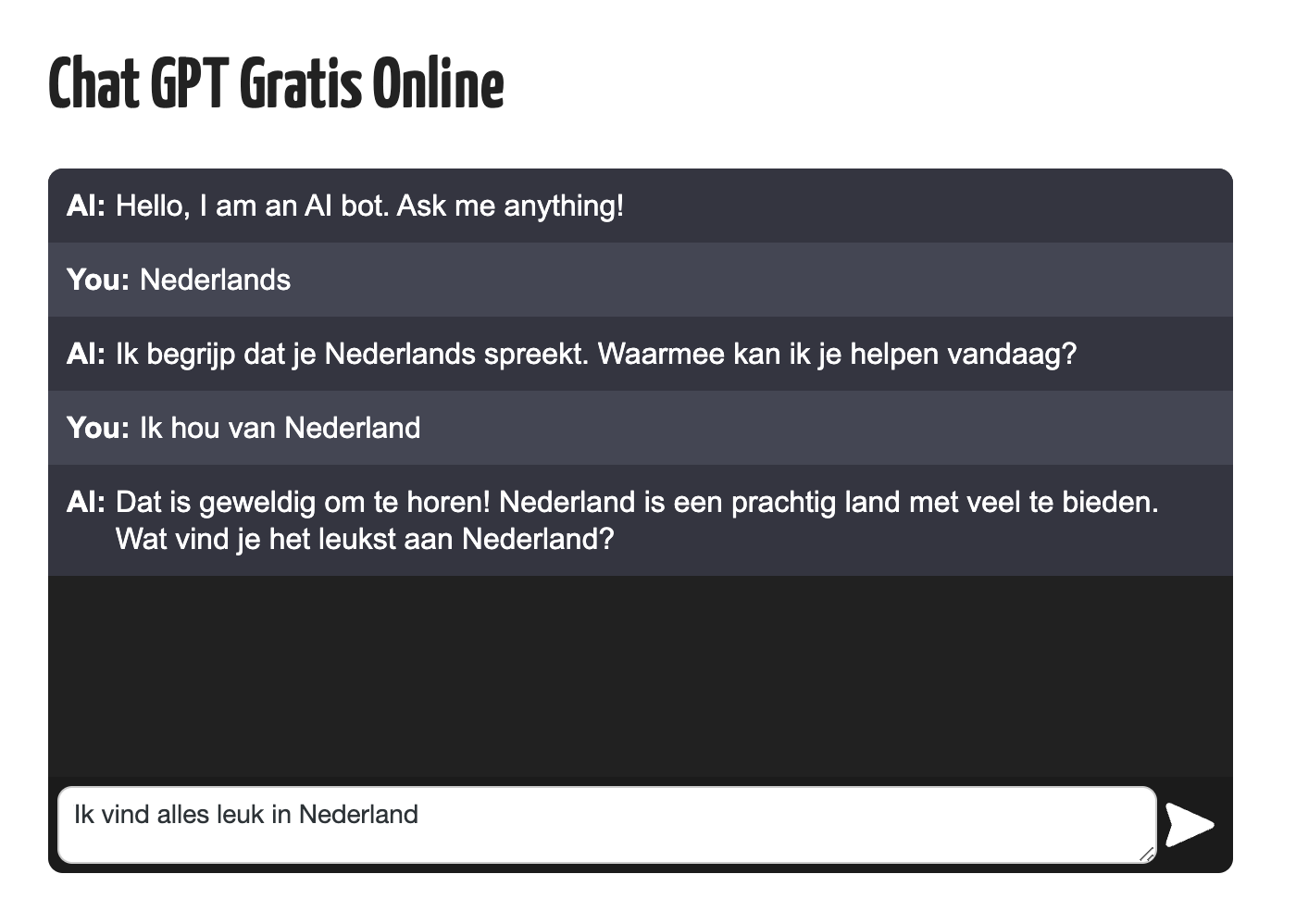 Chat GPT Gratis Online